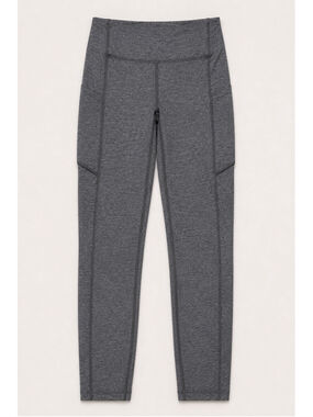 Lululemon‎ Size 2 Heathered Gray High Rise Leggings Side Pockets Zip Pocket